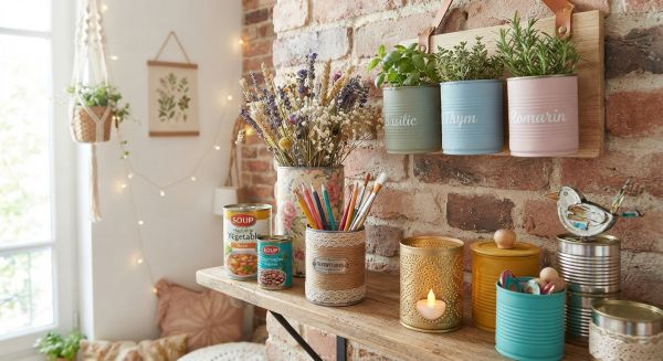 DIY : Des idées pour transformer vos boîtes de conserves en décoration
